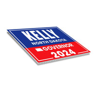 Kelly Armstrong For North Dakota Governor Yard Sign - Coroplast 2024 Governor Elections Race Red White & Blue Yard Sign with Metal H-Stake