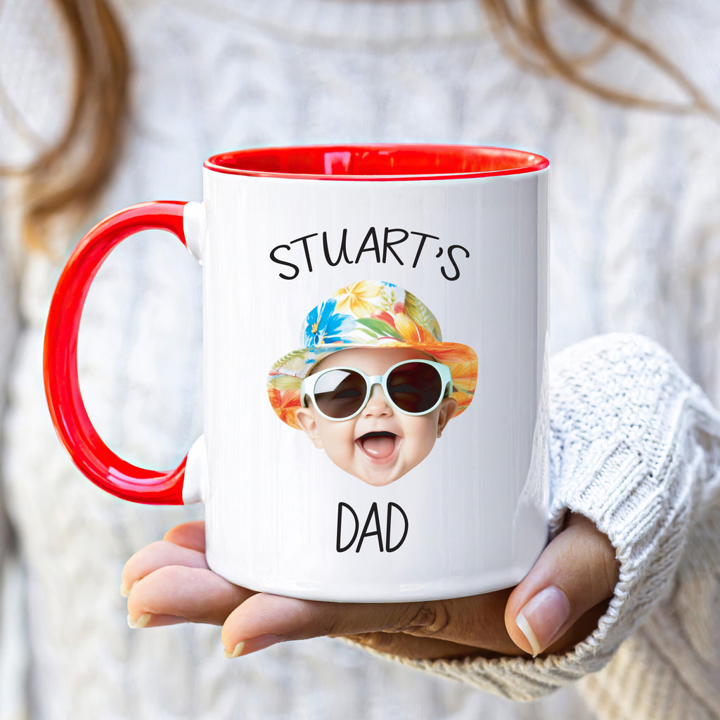 Personalized Baby Photo Mug, Custom Baby Face Mug, Father's Day Gift, Baby Face Coffee Cup, Grandpa Mug Gift, Dad Birthday Gift, Funny Gift