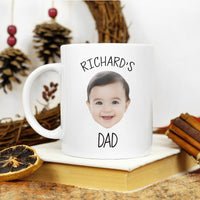 Personalized Baby Photo Mug, Custom Baby Face Mug, Father's Day Gift, Baby Face Coffee Cup, Grandpa Mug Gift, Dad Birthday Gift, Funny Gift