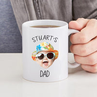 Personalized Baby Photo Mug, Custom Baby Face Mug, Father's Day Gift, Baby Face Coffee Cup, Grandpa Mug Gift, Dad Birthday Gift, Funny Gift