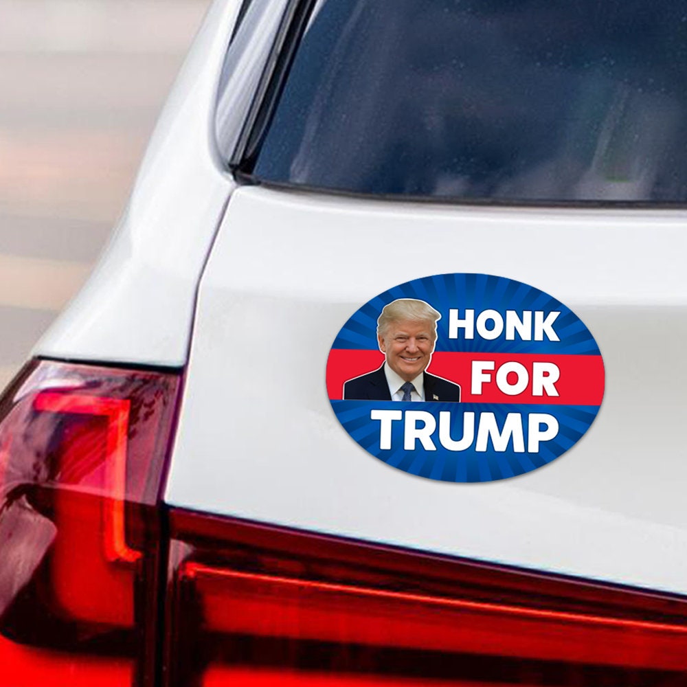 Honk for Trump Magnet, Take America Back, Trump For President 2024 Car Magnet, Trump Magnet, Trump 2024 Vehicle Magnet, 6" x 4.5"