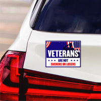 Biden Harris 2024 Car Magnet, Biden for President 2024 Vehicle Magnet, Veterans are Not Suckers Or Losers Bumper, Election Magnet, 6" x 4.5"