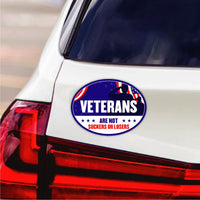 Biden Harris 2024 Car Magnet, Biden for President 2024 Vehicle Magnet, Veterans are Not Suckers Or Losers Bumper, Election Magnet, 6" x 4.5"