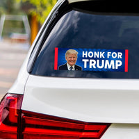 Honk for Trump Sticker Vinyl Decal - Trump 2024, Donald Trump For President 2024, Take America Back Bumper Sticker Decal - 10" x 3"