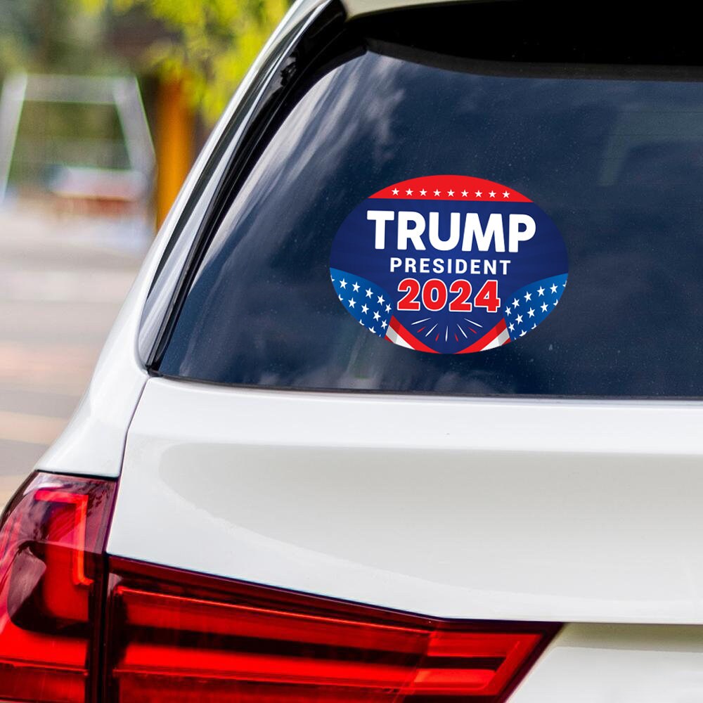 Trump 2024 Sticker Vinyl Decal - Trump 2024, Donald Trump For President 2024, Take America Back Bumper Sticker Decal - 6" x 4.5"