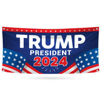 Trump 2024 Banner Sign, 13 Oz Heavy Duty Waterproof Donald Trump For President 2024 Take American Back Vinyl Banner with Metal Grommets