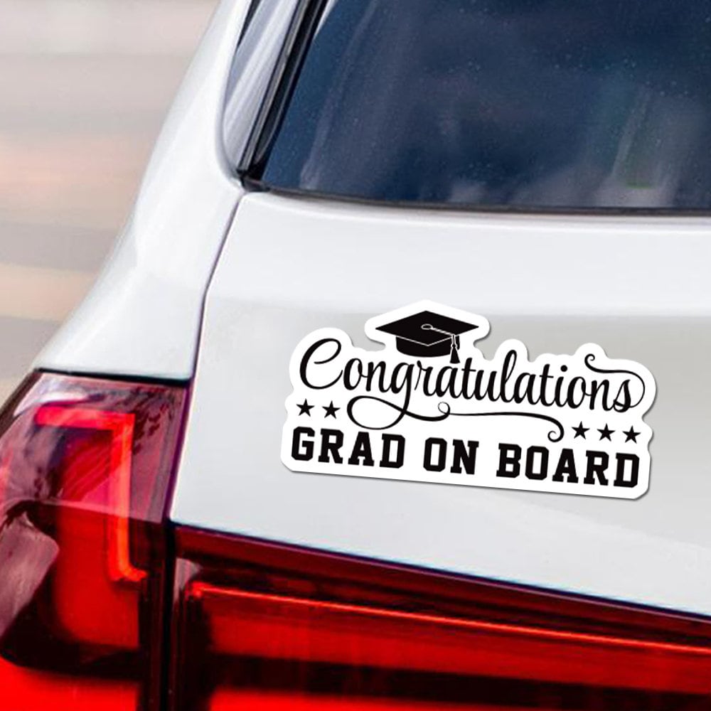 Congratulations Grad Car Magnet - Graduate on Board Vichele Magnet -  Congratulations Grad on Board Decorate Your Car for Graduation