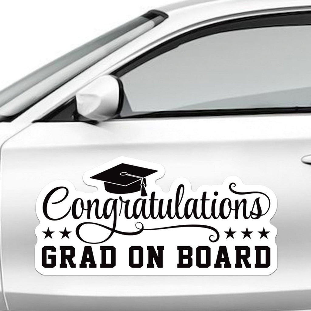 Congratulations Grad Car Magnet - Graduate on Board Vichele Magnet -  Congratulations Grad on Board Decorate Your Car for Graduation