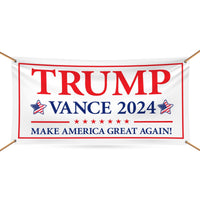 Trump Vance 2024 Banner Sign, 13 Oz Heavy Duty Waterproof Trump For President 2024, Take American Back Vinyl Banner with Metal Grommets