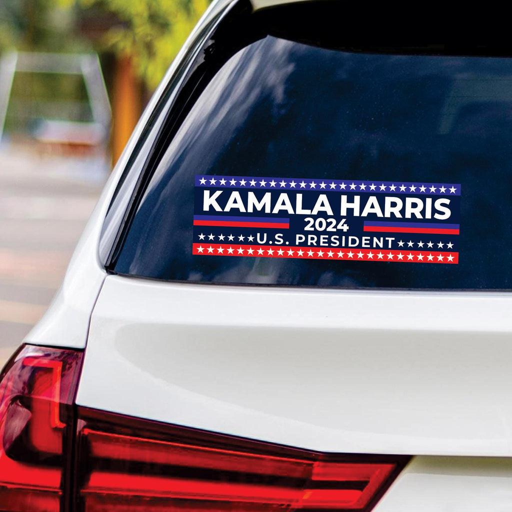 Kamala Harris 2024 Sticker Vinyl Decal, Harris For President 2024 Vinyl Sticker, Madam President, Election Harris Bumper Sticker - 10" x 3"