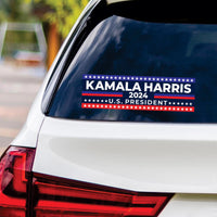 Kamala Harris 2024 Sticker Vinyl Decal, Harris For President 2024 Vinyl Sticker, Madam President, Election Harris Bumper Sticker - 10" x 3"