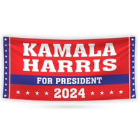 Kamala Harris 2024 Banner Sign, 13 Oz Kamala Harris For President 2024, 2024 President Election Harris Vinyl Banner with Metal Grommets