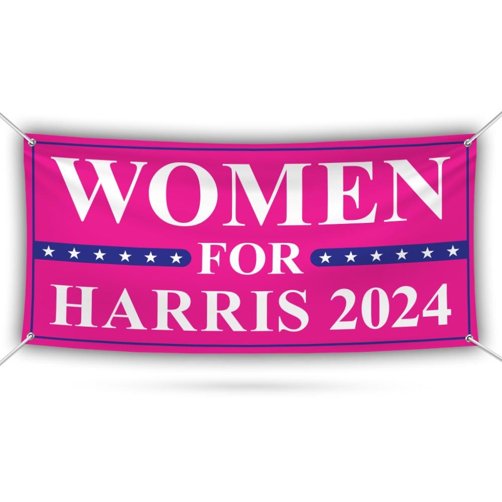 Kamala Harris 2024 Banner Sign, 13 Oz Harris For President 2024, Election 2024, Women for Harris 2024 Vinyl Banner with Metal Grommets