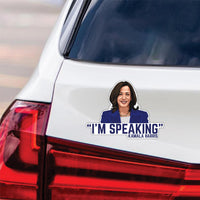 Kamala Harris 2024 Car Magnet, Harris For President 2024 Vehicle Magnet, 2024 President Election Bumper, I'm Speaking Magnet, 6" x 4.5"