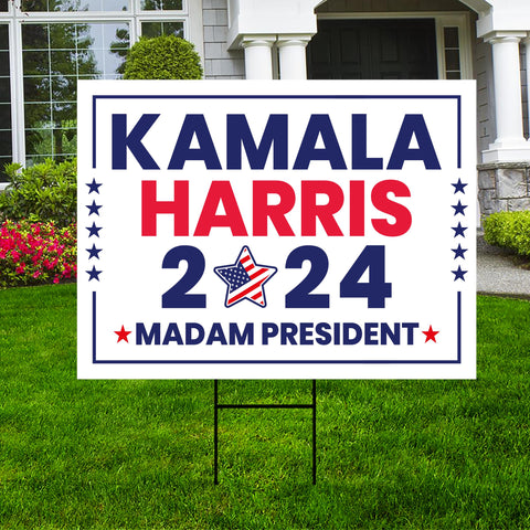 Kamala Harris 2024 Yard Sign - Coroplast Kamala Harris For President 2 