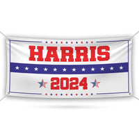 Kamala Harris 2024 Banner Sign, 13 Oz Kamala Harris For President 2024, 2024 President Election Harris Vinyl Banner with Metal Grommets