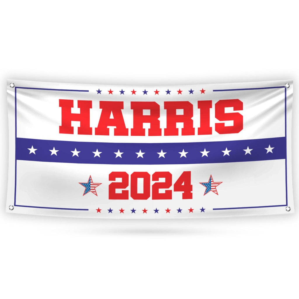 Kamala Harris 2024 Banner Sign, 13 Oz Kamala Harris For President 2024, 2024 President Election Harris Vinyl Banner with Metal Grommets