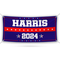 Kamala Harris 2024 Banner Sign, 13 Oz Kamala Harris For President 2024, 2024 President Election Harris Vinyl Banner with Metal Grommets