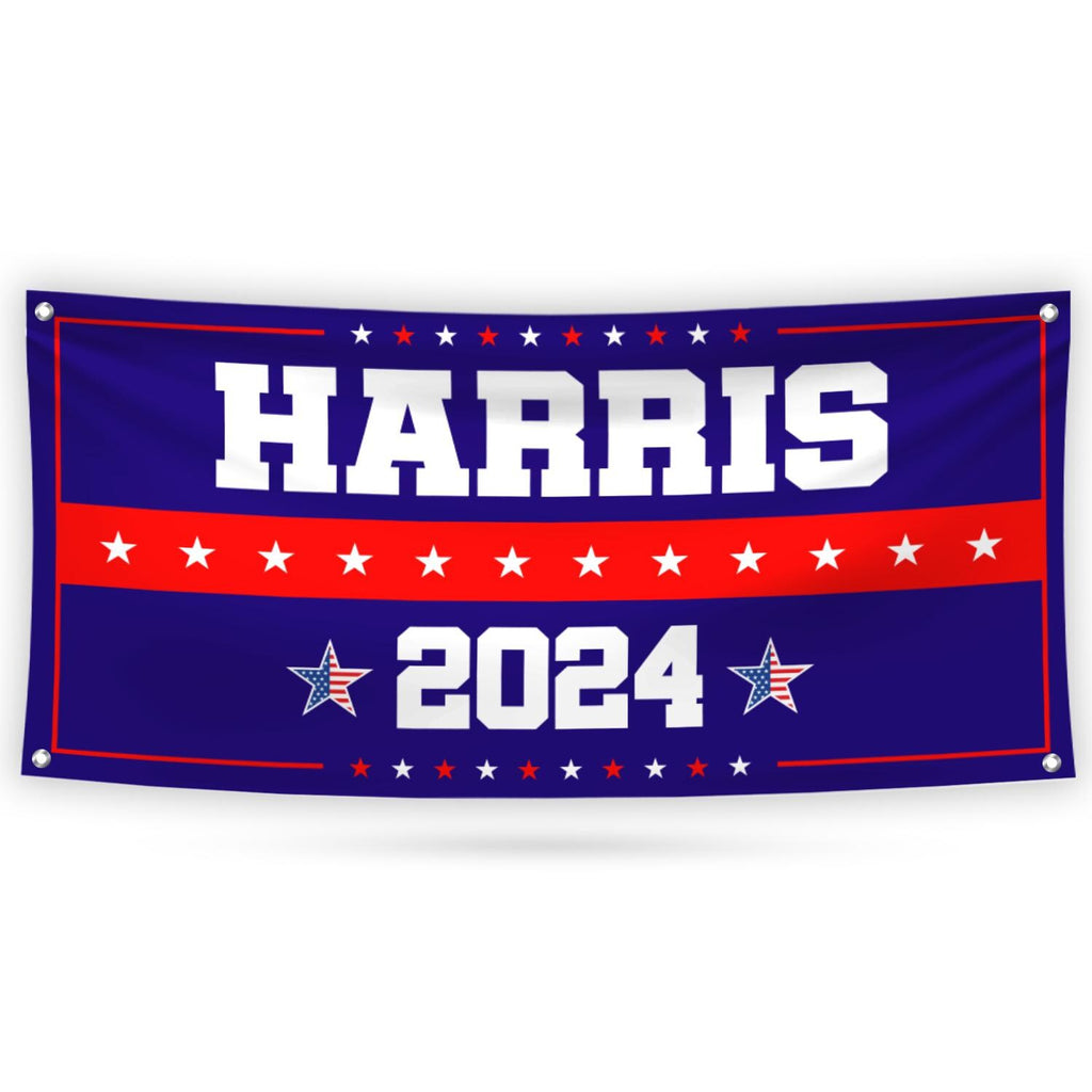 Kamala Harris 2024 Banner Sign, 13 Oz Kamala Harris For President 2024, 2024 President Election Harris Vinyl Banner with Metal Grommets