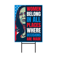 Kamala Harris 2024 Yard Sign - Coroplast Kamala Harris For President 2024 Lawn Sign, 2024 President Election Harris Signs with Metal H-Stake