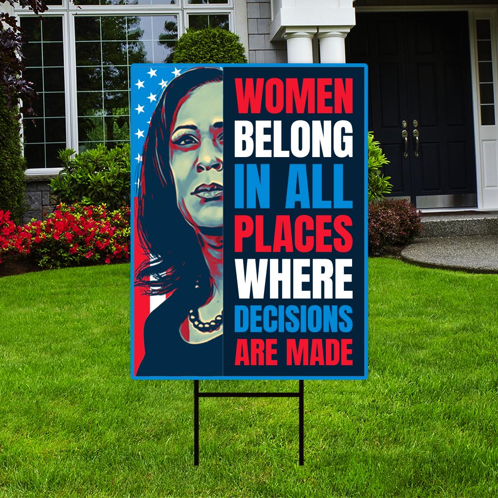 Kamala Harris 2024 Yard Sign - Coroplast Kamala Harris For President 2024 Lawn Sign, 2024 President Election Harris Signs with Metal H-Stake