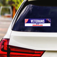 Biden Harris 2024 Sticker Vinyl Decal, Biden for President 2024 Vinyl Sticker, Veterans are Not Suckers Or Losers Bumper Sticker - 10" x 3"