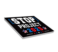 Stop Project 2025 Yard Sign - Coroplast Vote Democrat Lawn Sign, Election Sign, Vote Blue Save Democracy Yard Sign with Metal H-Stake