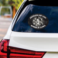 Childless Cat Lady Sticker Vinyl Decal, Harris For President 2024 Vinyl Sticker, Election 2024 Skeleton Halloween Bumper Sticker - 6" x 4.5"