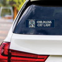 Childless Cat Lady Sticker Vinyl Decal, Kamala Harris 2024 Sticker, Election 2024 Skeleton Halloween Tarot Card Bumper Sticker - 10" x 3"