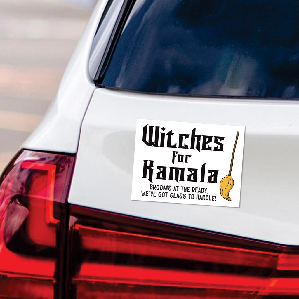 Witches for Kamala Car Magnet, Harris For President 2024 Vehicle Magnet, I'm With Her, Halloween Witch, Madam President Magnet, 6" x 4.5"