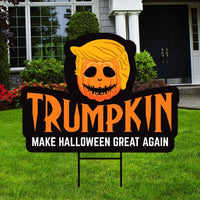 Halloween Trumpkin Yard Sign - Coroplast Make Halloween Great Again, Trump Vance 2024, Donald Trump  Halloween Yard Sign with Metal H-Stake