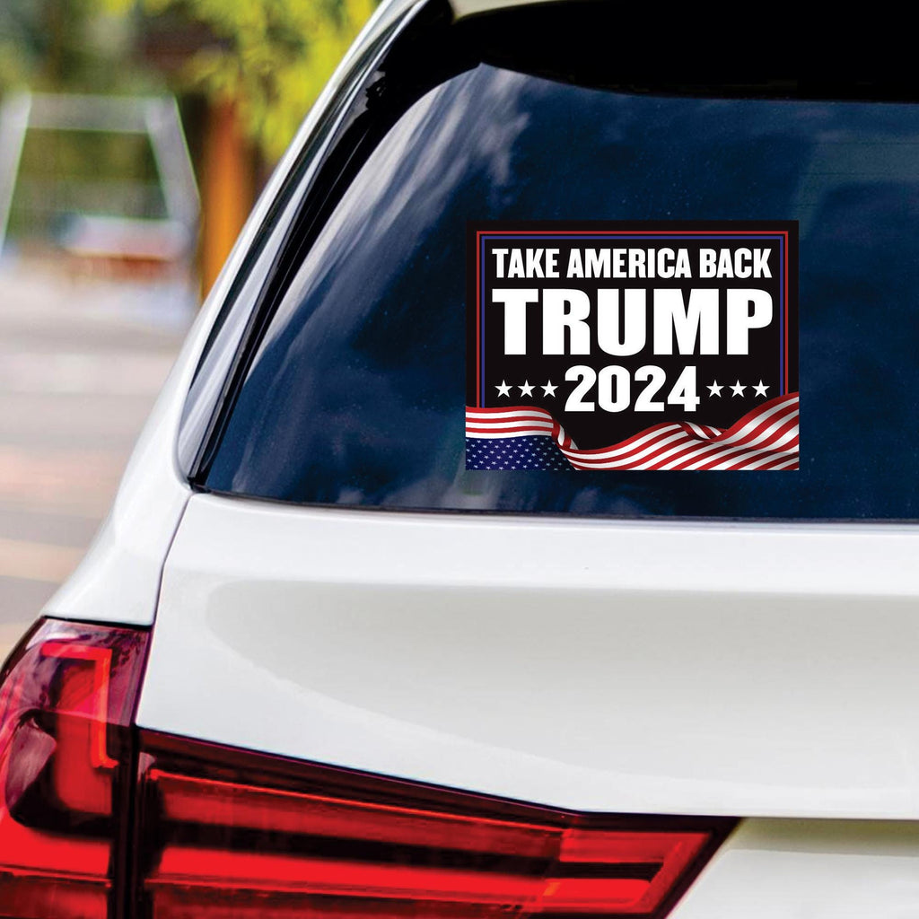 Trump 2024 Sticker Vinyl Decal - Trump 2024, Donald Trump For President 2024, Take America Back Bumper Sticker Decal - 6" x 4.5"