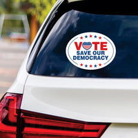 Vote Blue Save Democracy Sticker Vinyl Decal, Vote Democrat Vinyl Sticker, 2024 President Election, Vote Blue Bumper Sticker, 6" x 4.5"