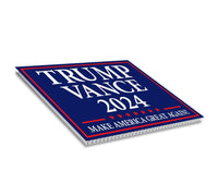 Trump Vance 2024 Yard Sign - Coroplast American Flag Donald Trump For President 2024, Take America Back Yard Sign with Metal H-Stake