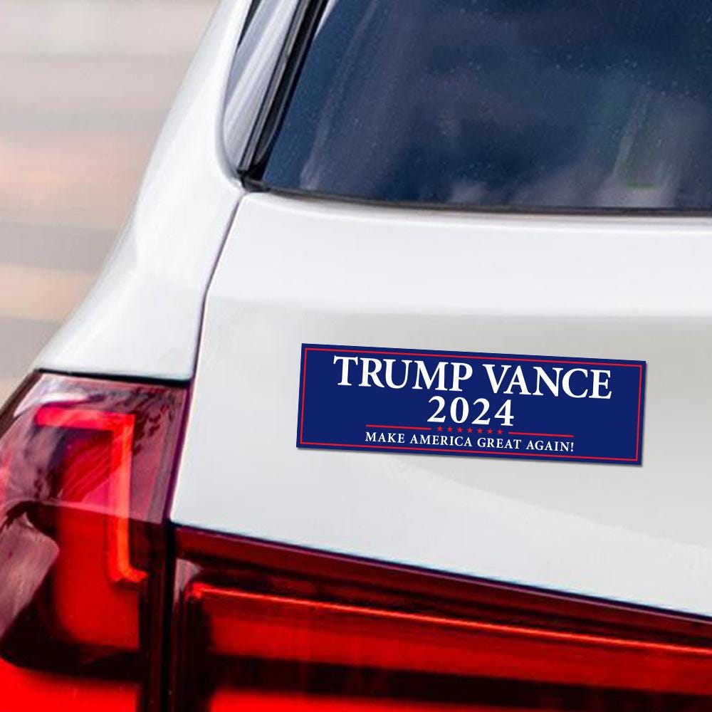 Trump Vance 2024 Magnet, Take America Back, Trump For President 2024 Car Magnet, Trump Magnet, Trump 2024 Vehicle Magnet, 10" x 3"