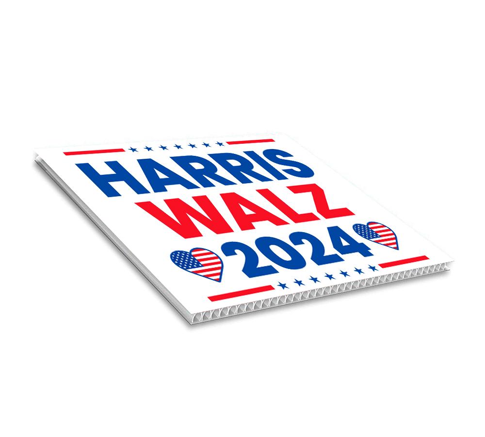 Harris Walz 2024 Yard Sign - Coroplast Kamal Harris For President 2024 Lawn Sign, 2024 President Election Harris Signs with Metal H-Stake