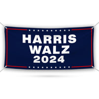 Harris Walz 2024 Banner Sign, 13 Oz Kamala Harris For President 2024, 2024 President Election Harris Vinyl Banner with Metal Grommets