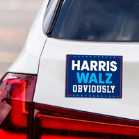 Harris Walz 2024 Obviously Car Magnet, Harris For President 2024 Vehicle Magnet, 2024 President Election, Madam President Magnet, 6" x 4.5"