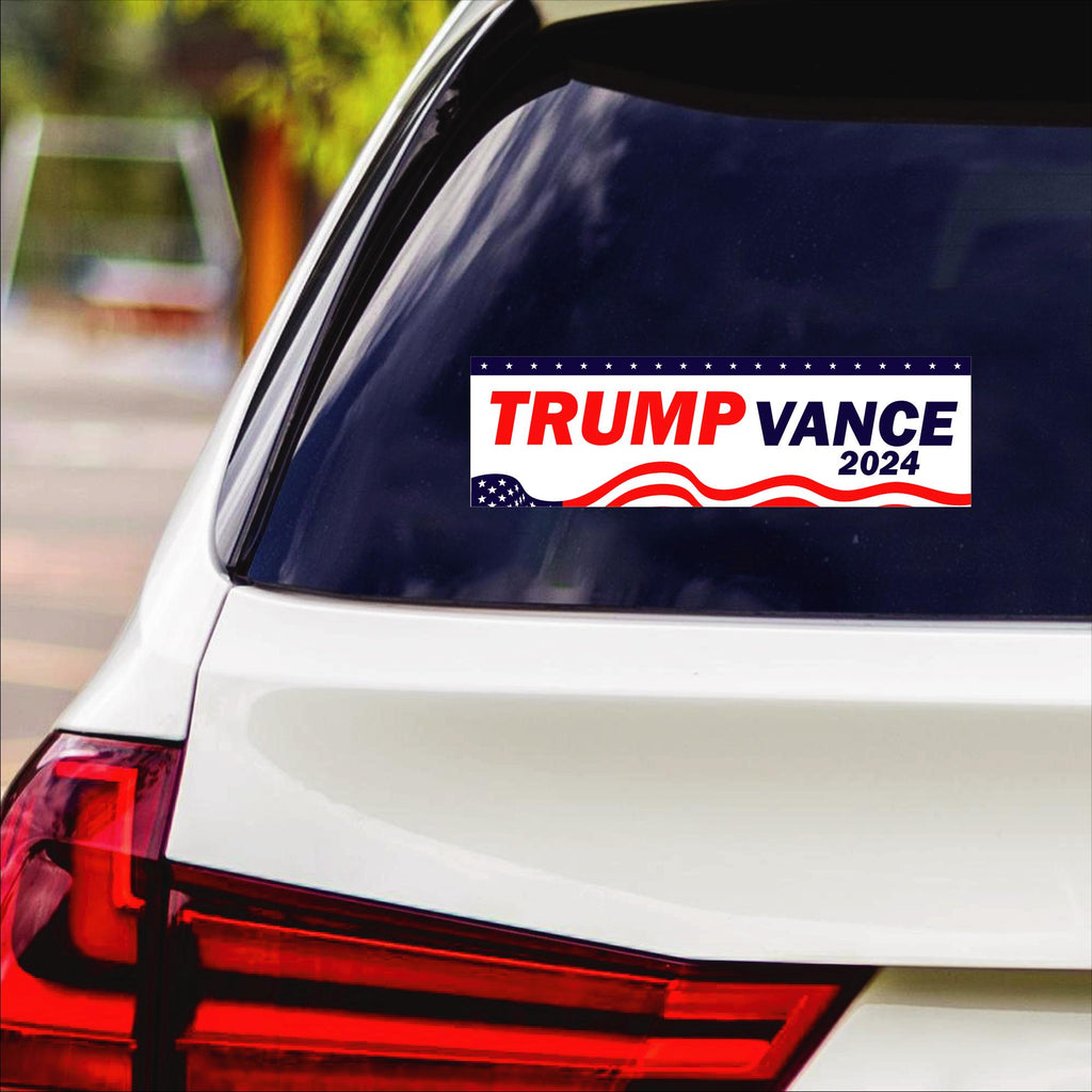 Trump Vance 2024 Sticker Vinyl Decal, Trump 2024 Vinyl Sticker, 2024 Election, Take America Back, Trump Campaign Bumper Sticker, 10" x 3"