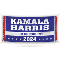 Kamala Harris 2024 Banner Sign, 13 Oz Kamala Harris For President 2024, 2024 President Election Harris Vinyl Banner with Metal Grommets