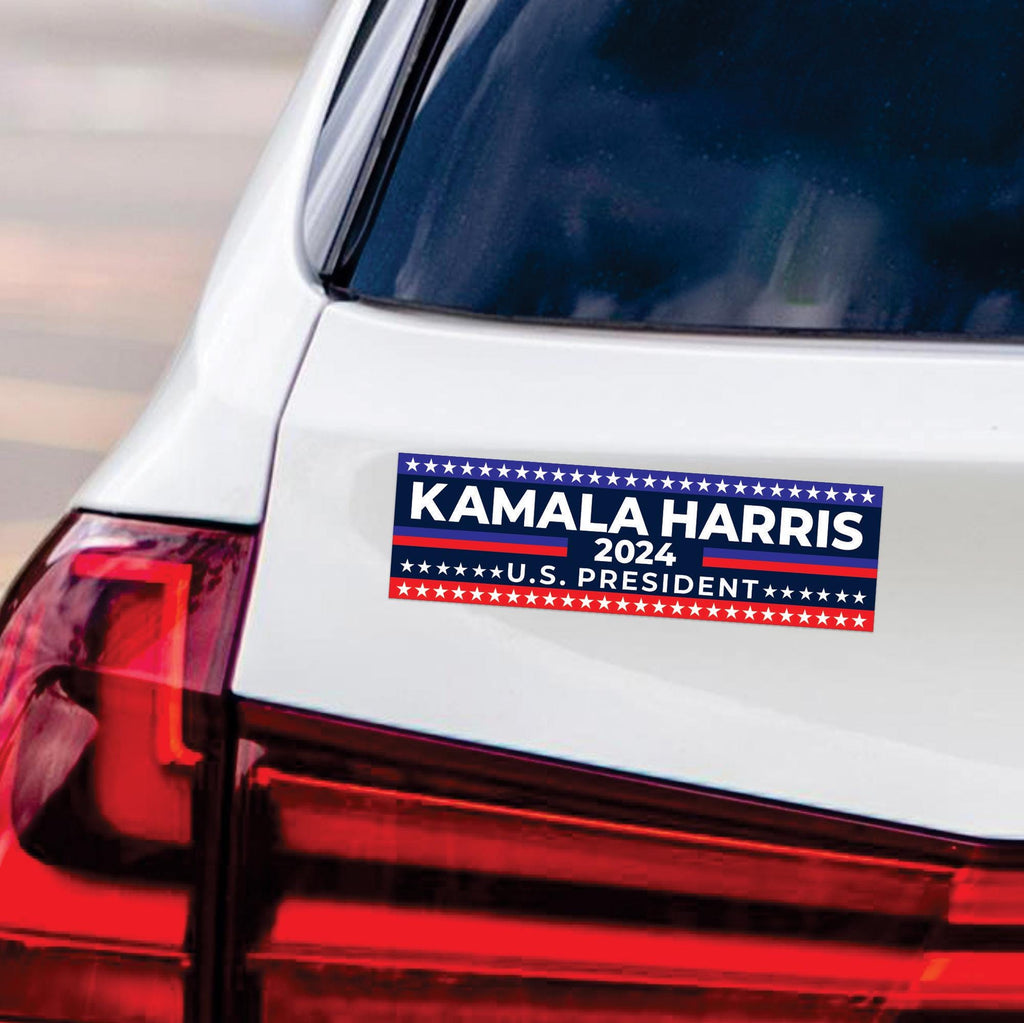 Kamala Harris 2024 Car Magnet, Harris For President 2024 Vehicle Magnet, 2024 President Election Bumper, Madam President Magnet, 10" x 3"