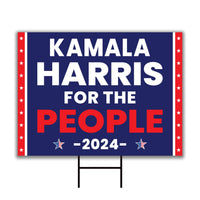 Kamala Harris 2024 Yard Sign - Coroplast Kamala Harris For President 2024 Lawn Sign, 2024 President Election Harris Signs with Metal H-Stake