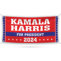 Kamala Harris 2024 Banner Sign, 13 Oz Kamala Harris For President 2024, 2024 President Election Harris Vinyl Banner with Metal Grommets