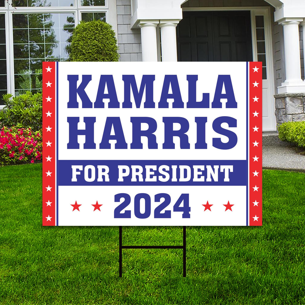 Kamala Harris 2024 Yard Sign - Coroplast Kamala Harris For President 2 ...