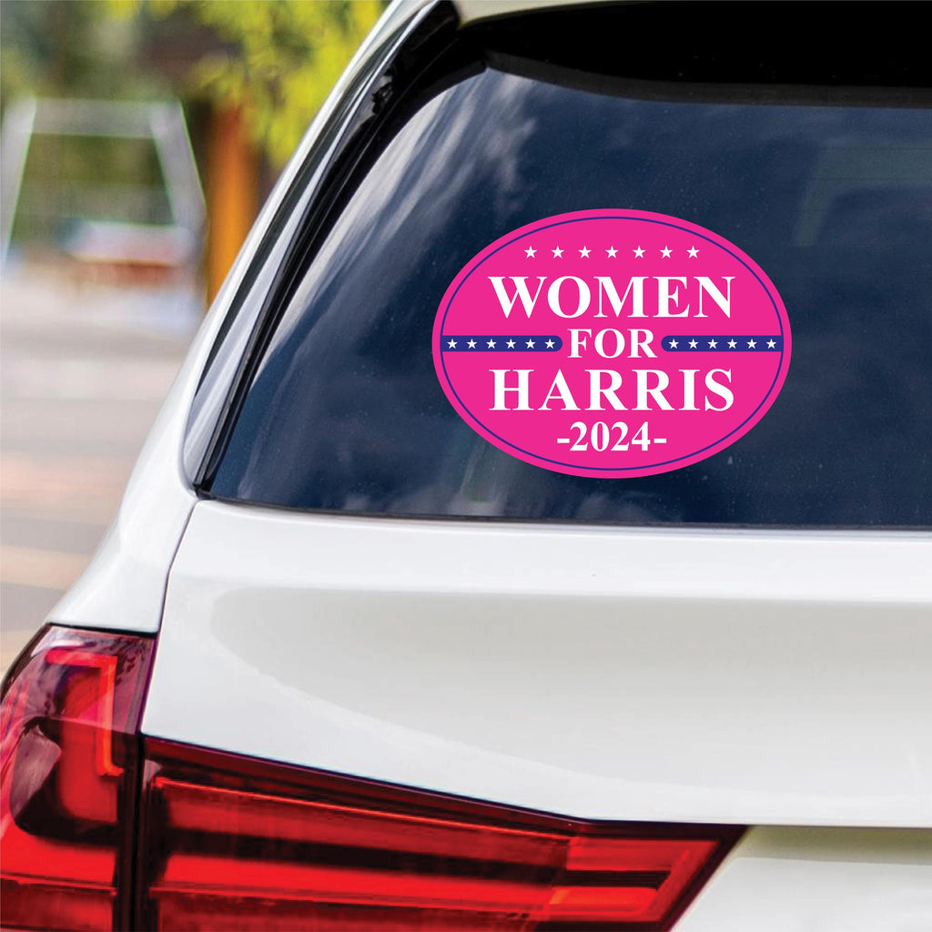 Women for Harris Sticker Vinyl Decal, Harris For President 2024 Vinyl Sticker, Madam President, Kamala Harris 2024 Bumper Sticker, 6" x 4.5"