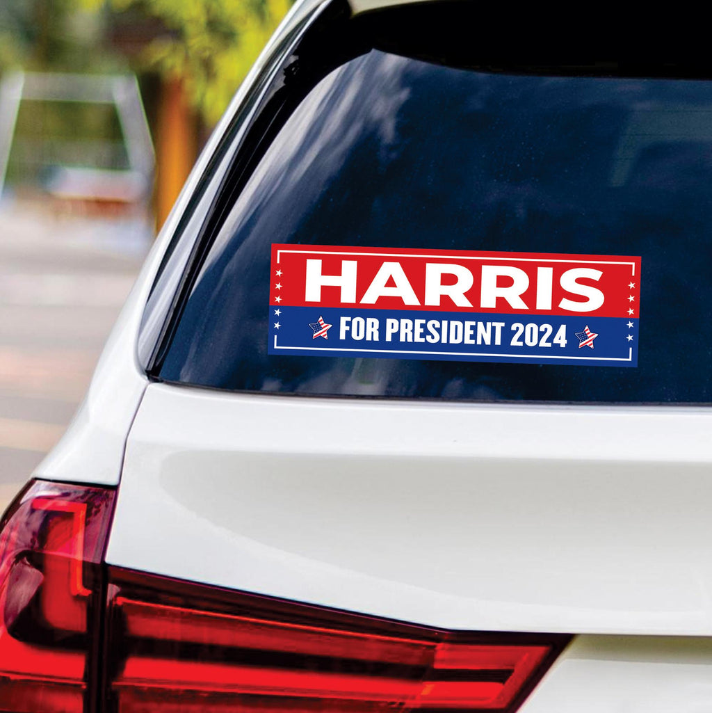 Kamala Harris 2024 Sticker Vinyl Decal, Harris For President 2024 Vinyl Sticker, Madam President, Election Harris Bumper Sticker - 10" x 3"