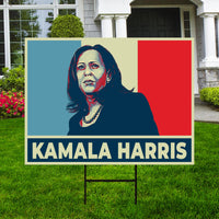 Kamala Harris 2024 Yard Sign - Coroplast Kamala Harris For President 2024 Lawn Sign, 2024 President Election Harris Signs with Metal H-Stake