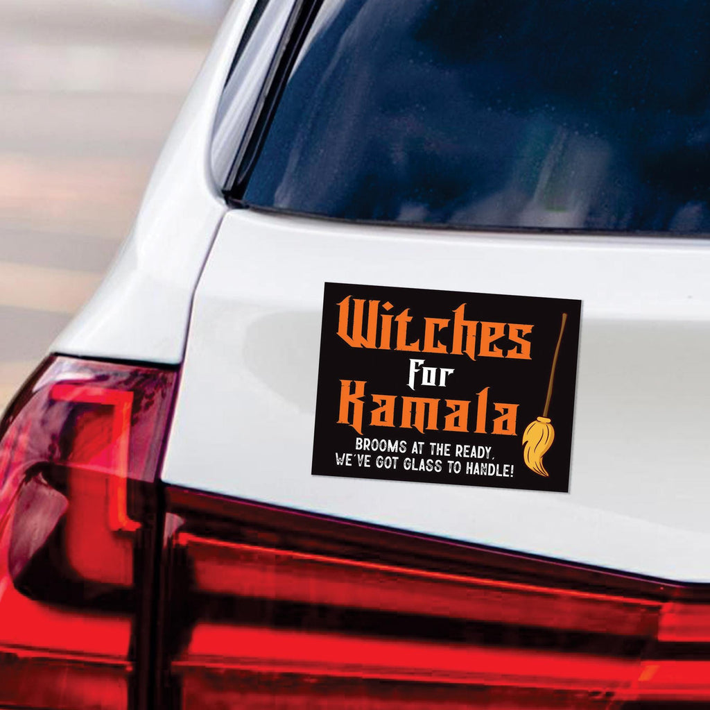 Witches for Kamala Car Magnet, Harris For President 2024 Vehicle Magnet, I'm With Her, Halloween Witch, Madam President Magnet, 6" x 4.5"