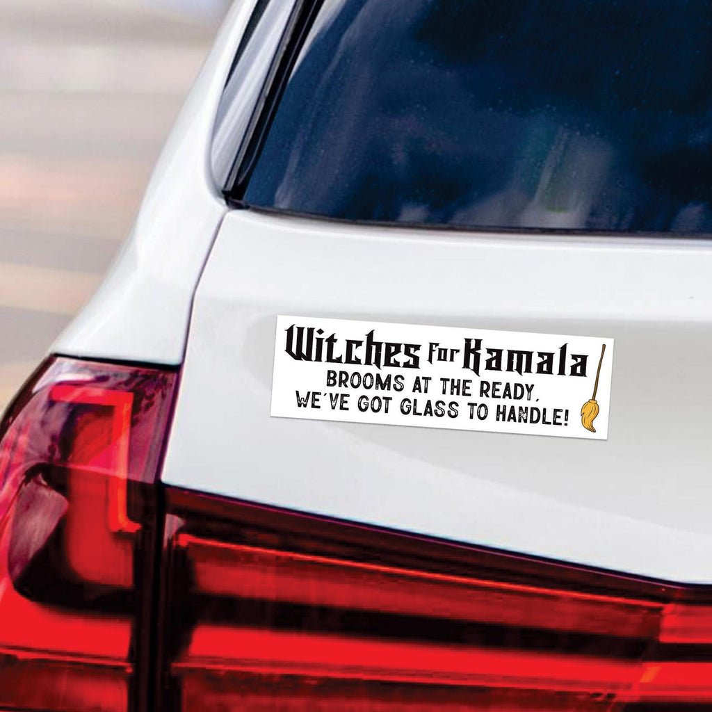 Witches for Kamala Car Magnet, Harris For President 2024 Vehicle Magnet, I'm With Her, Halloween Witch, Madam President Magnet, 10" x 3"