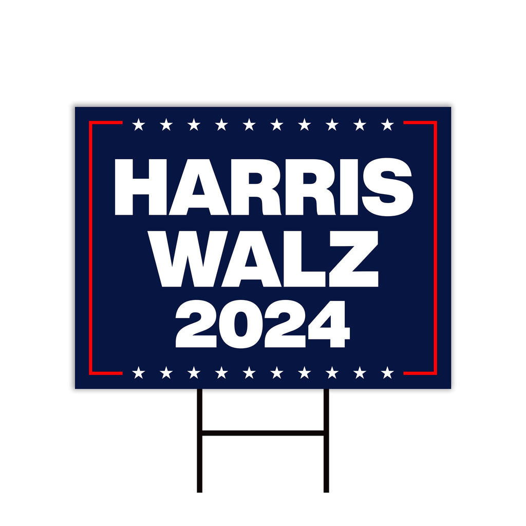 Harris Walz 2024 Yard Sign - Coroplast Kamal Harris For President 2024 Lawn Sign, 2024 President Election Harris Signs with Metal H-Stake